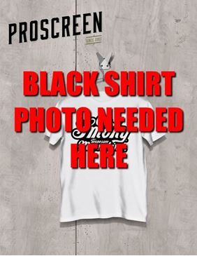 Picture of 1 colour front print - Black shirt